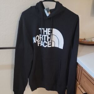 The North Face Black Hoodie with White Logo
